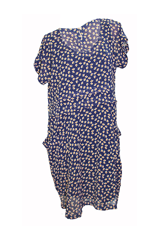 Memo Dress Chiffon Horizontal Pleat