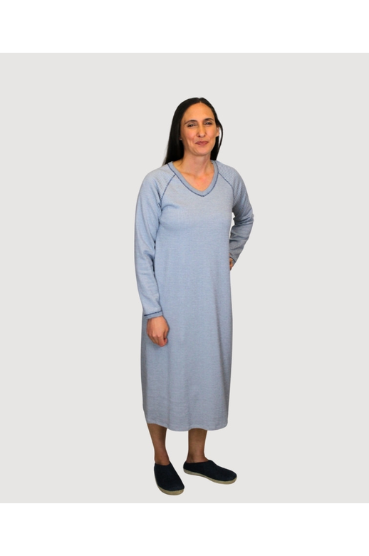 La Boutique Nightshirt V-Neck Luxe Cotton 
