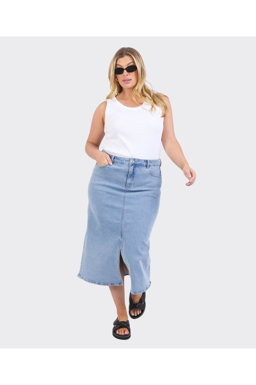 Elm Skirt Midi Eloise Denim