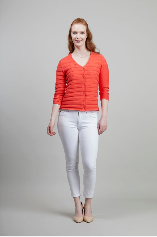 Foil Cardi Multi Rib