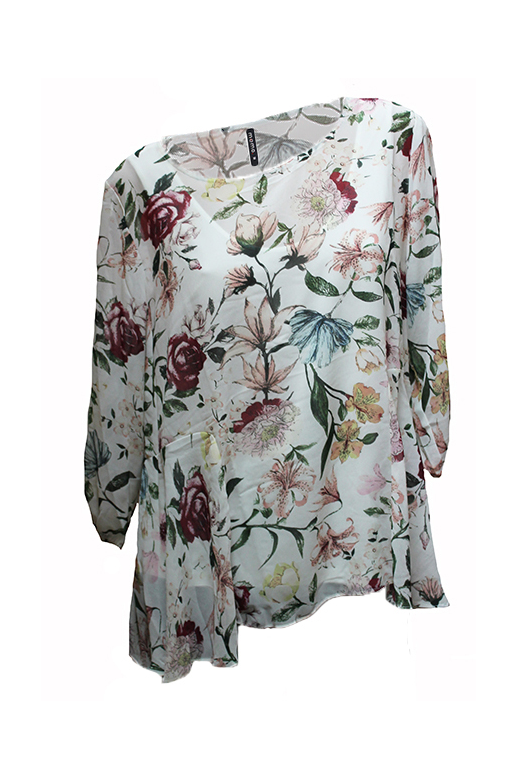 Memo Top S/S Chiffon Floaty