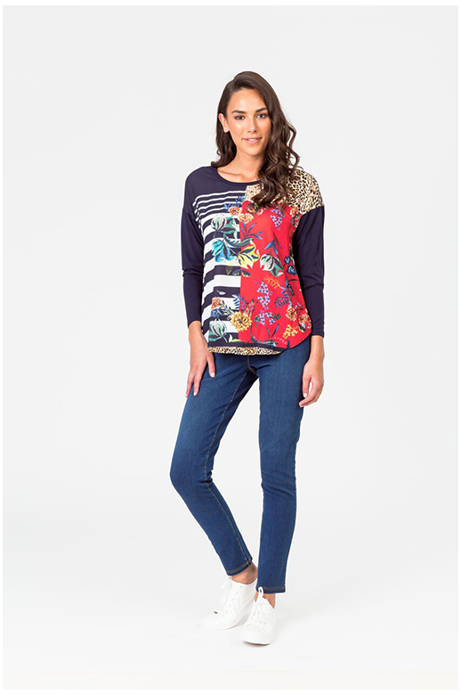 Classified Top Luxe Print Front