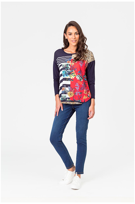 Classified Top Luxe Print Front