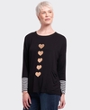 Foil Top Blocked Stripe Knit