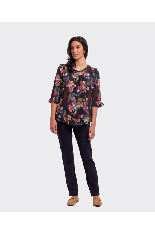 Foil Top Gathered Scoop Hem