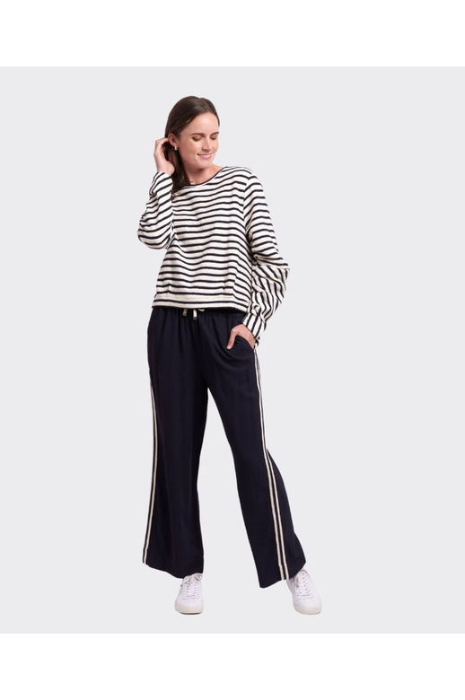Foil Top Pleat Detail Stripe