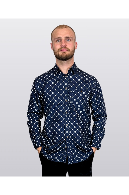 Portobello Road Shirt L/S Cross Print