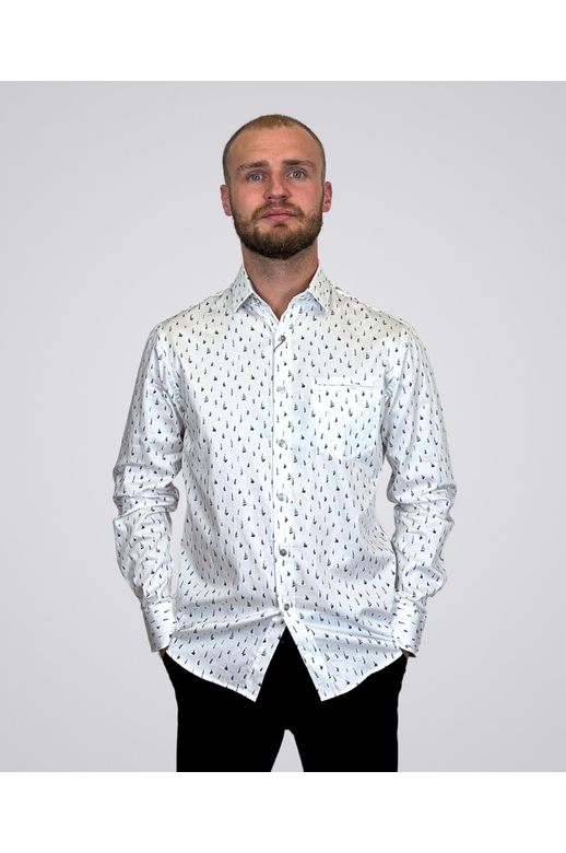 Berlin Shirt L/S Sails Satin Print