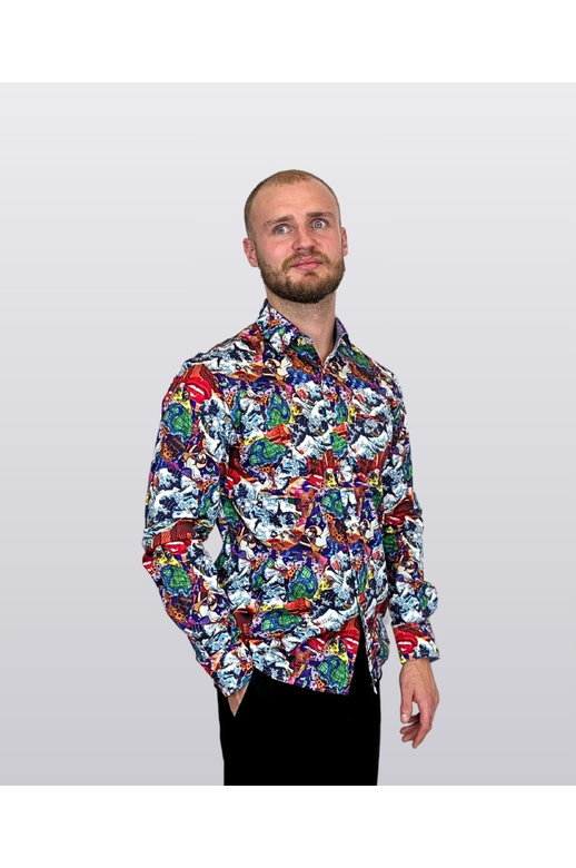 Berlin Shirt L/S World Satin Print