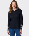 Foil Jumper Contrast Trim Hooded Merino