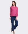 Foil Jersey Gather Back & Ruffle Merino