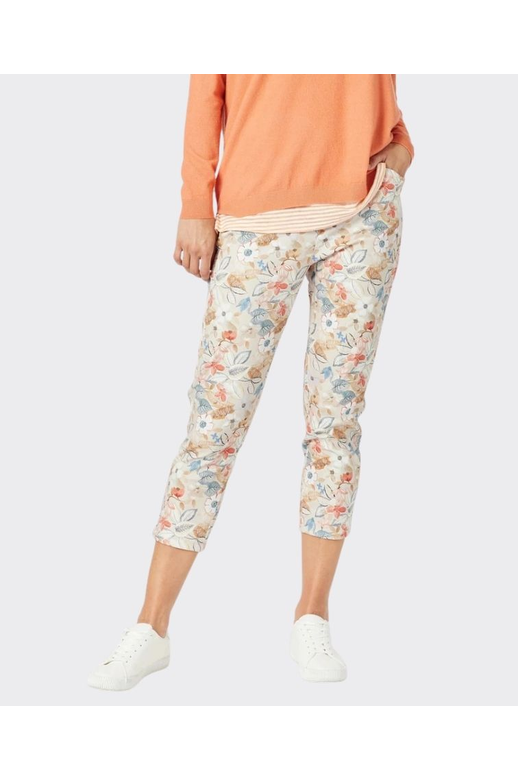 Threadz Pant Lyla Crop Floral Print