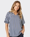 Threadz Top S/S Harlequin Stripe
