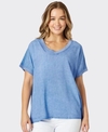 Threadz Top Sienna V-Neck Washed