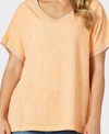 Threadz Top Sienna V-Neck Washed