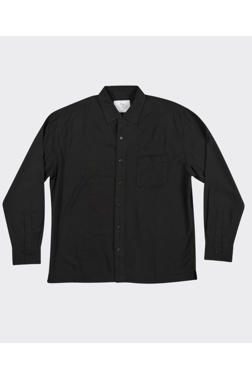 Kingston Grange Shirt L/S Bamboo Black