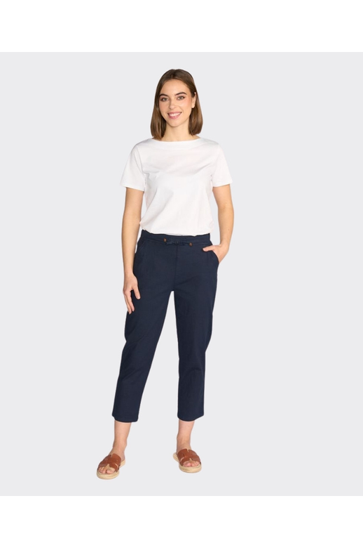 Vassalli Pant Slim Leg Elastic Waist Tie