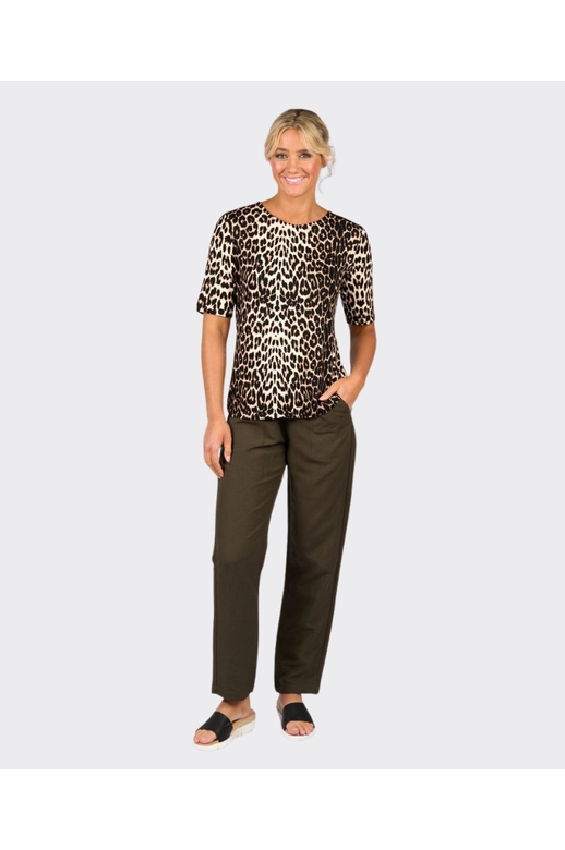 Vassalli Top 3/4 Sleeve Round Neck Knit