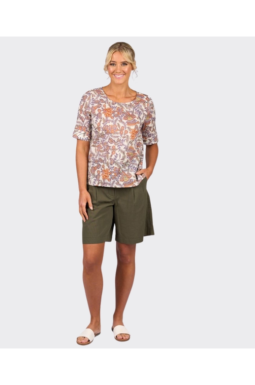 Vassalli Top Round Neck S/S Print
