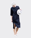 White On Black Dress Topstitch