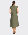Foil Dress Cap Sleeve Cut of Your Rib Linen/Cotton