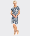 Foil Dress S/S Swing Back Pleat