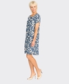 Foil Dress S/S Swing Back Pleat