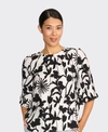 Foil Top 3 Scoops Flare Sleeve Viscose