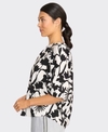 Foil Top 3 Scoops Flare Sleeve Viscose