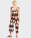 Foil Top Sleeveless Pleat Back Linen