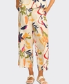 Foil Trousers Wide Leg Cropped Linen