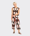 Foil Trousers Wide Leg Cropped Linen
