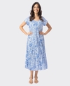 Orientique Dress Bias Pockets Aksharay Blue