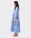Orientique Dress Collar Midi Aksharay Blue