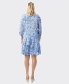 Orientique Dress Collar Puff Sleeve Aksharay Blue