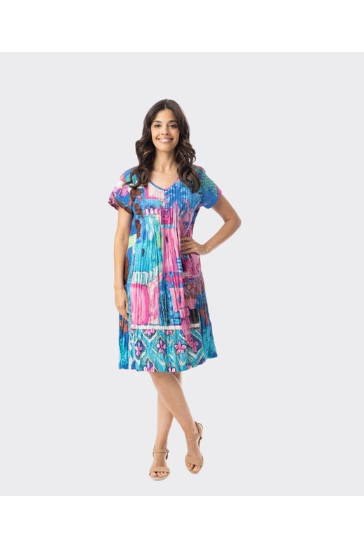 Orientique Dress Easy Fit Printed Cotton