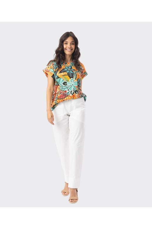 Orientique Top Rolled Neckline Guaratiba