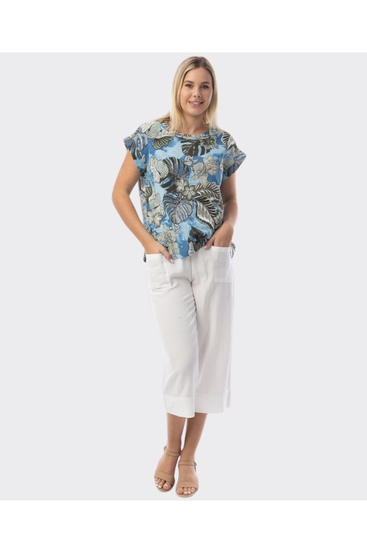 Orientique Top Roll Collar Lima Blue