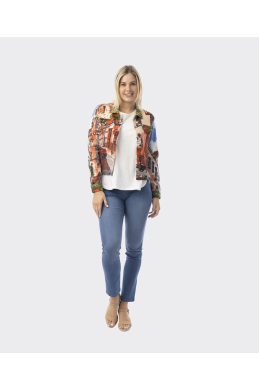 Orientique Jacket Ponte Printed Cotton