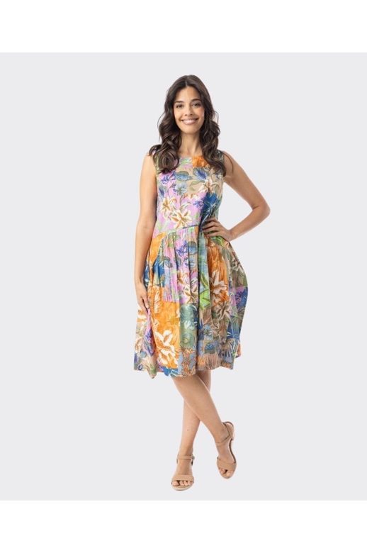 Orientique Dress Sleeveless Bubble Miramar