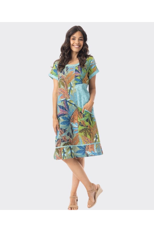 Orientique Dress S/S Patch Tayrona