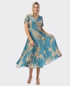Orientique Dress Godet S/S Ponta Verde