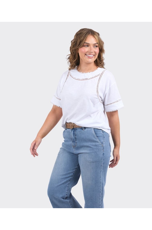 Elm Top Abagail Lace Trim