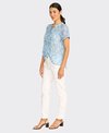 Memo Blouse S/S Drop Hem Chiffon