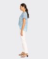 Memo Blouse S/S Drop Hem Chiffon