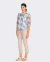 Memo Blouse Scoop Neck Button Front