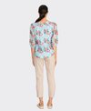 Memo Blouse Scoop Neck Button Front