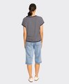 Memo Top Knit Back Round Neck Print