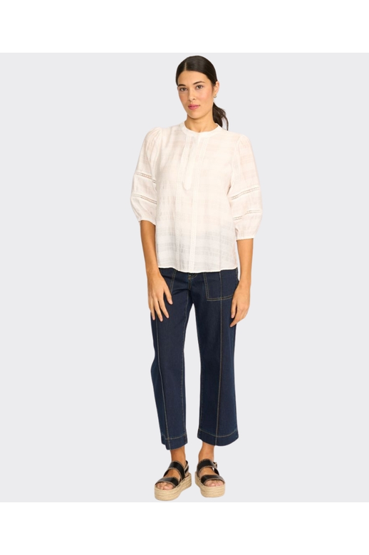 Oh Three Blouse Check & Lace