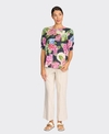 Preen Top Swing Out Linen Shirred Sleeve